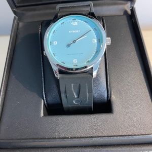 KYBOE Large Face Ocean Blue Face Watch  With Black Silicone Band- 10ATM